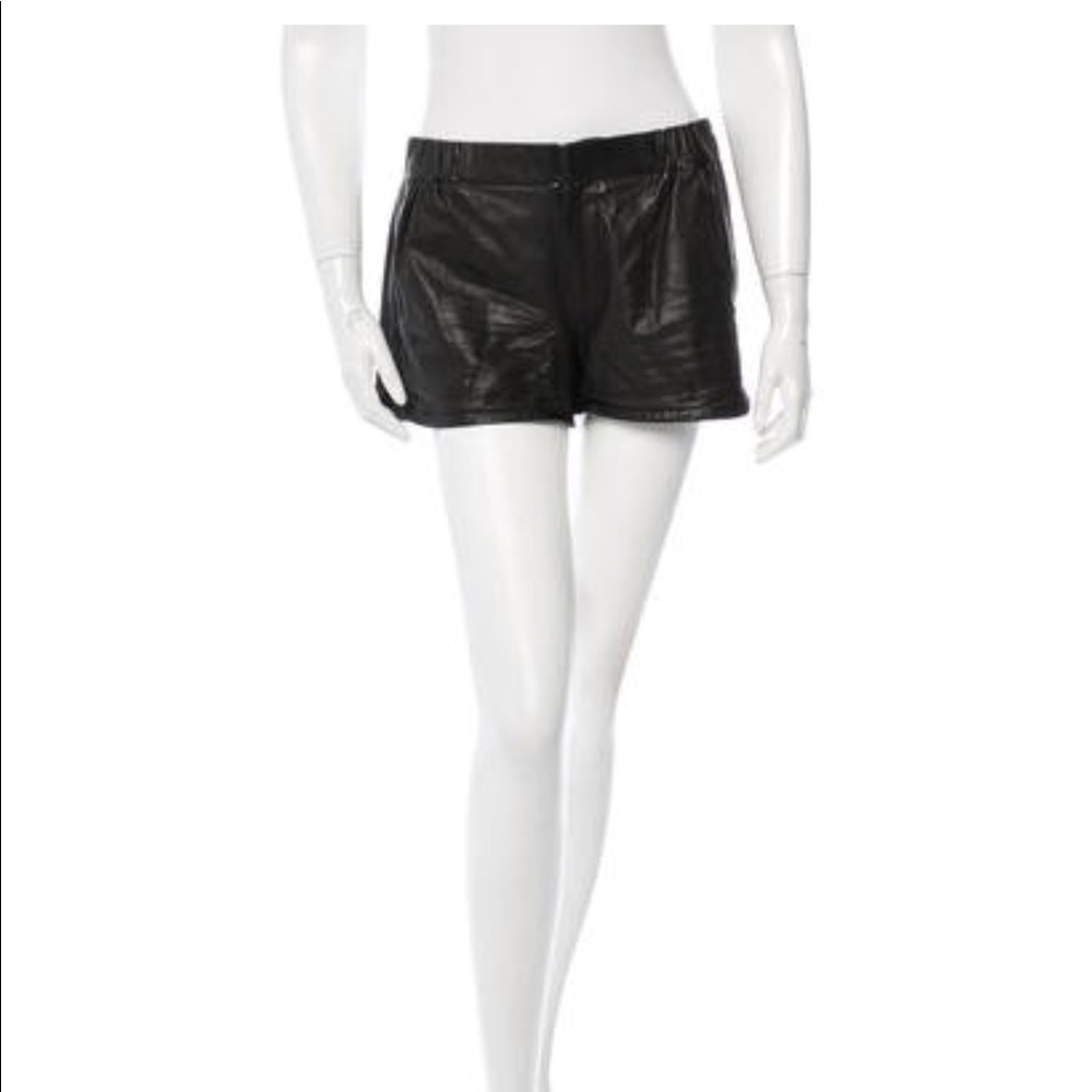 Thakoon Addition Leather Mini Shorts
